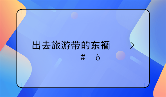 出去旅游带的东西叫什么？