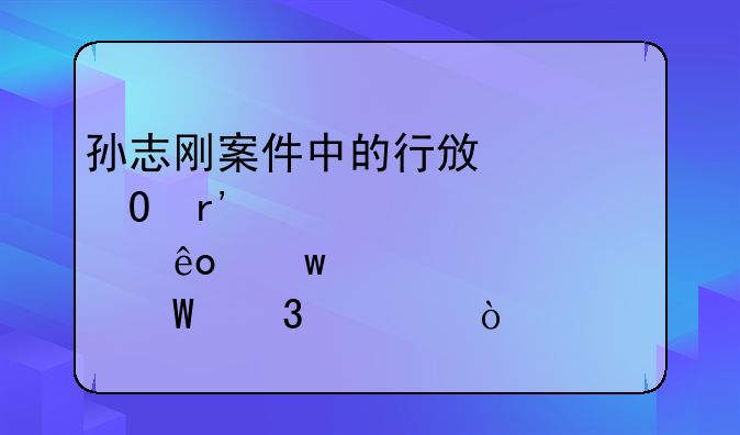 孙志刚案件中的行政主体有那些违法行为？