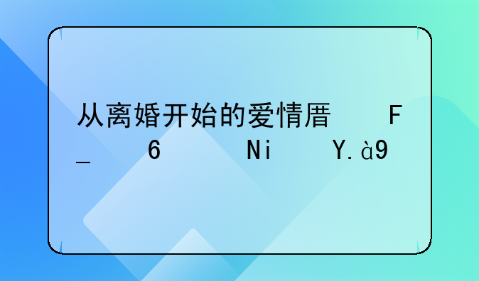 从离婚开始的爱情原著小说是什么