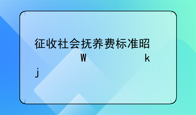 征收社会抚养费标准是如何规定的