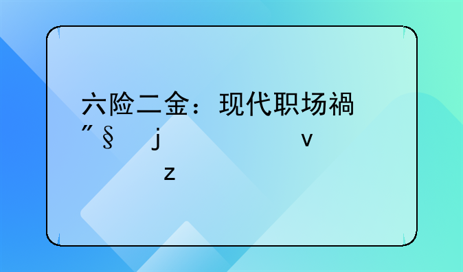 六险二金：现代职场福利的全面解析