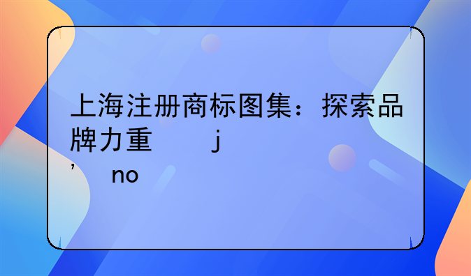 上海注册商标图集：探索品牌力量的视觉盛宴