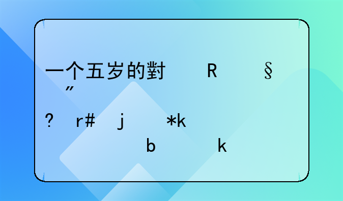 一个五岁的小男孩到18岁为止每月的抚养费是多少
